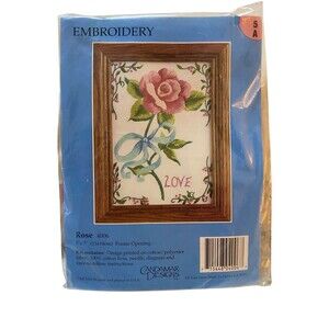 Candamar Designs Rose Embroidery Kit # 4006 New